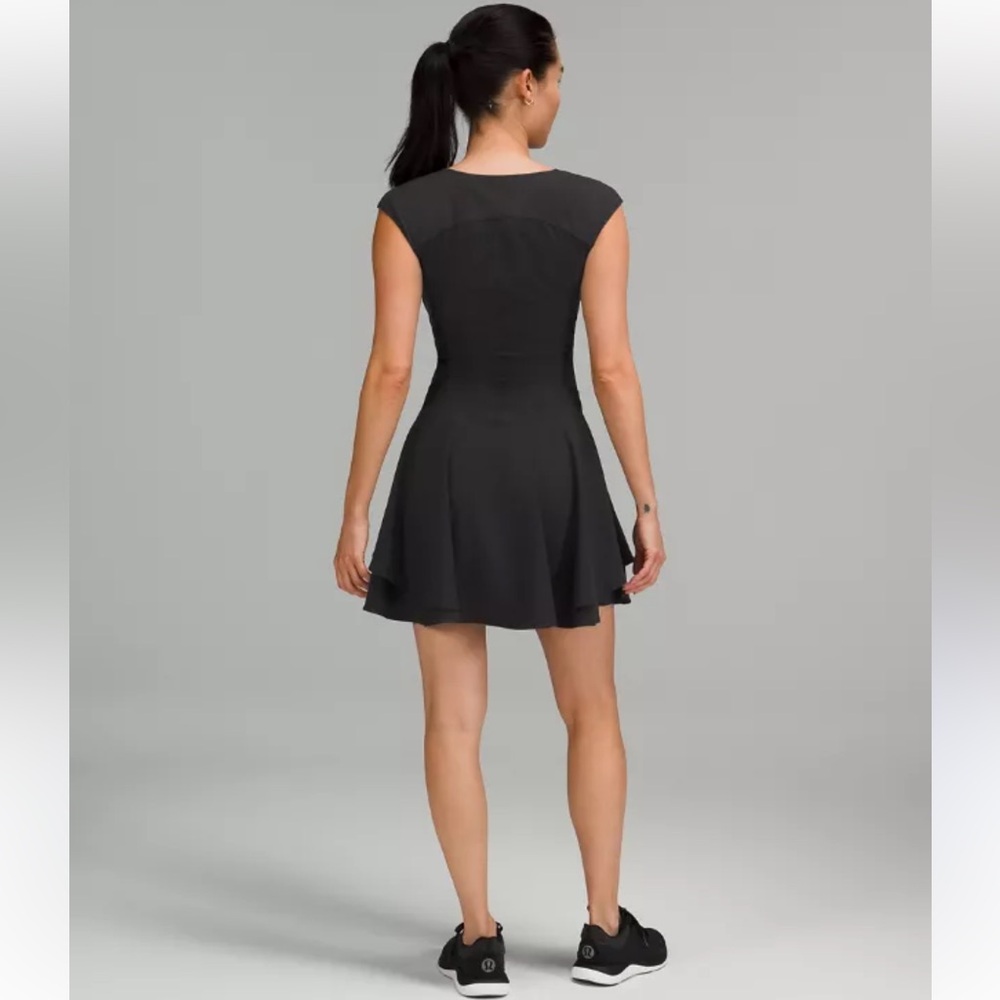 NWOT Lululemon Everlux Mesh-Back Tennis Dress Black - Picture 3 of 7